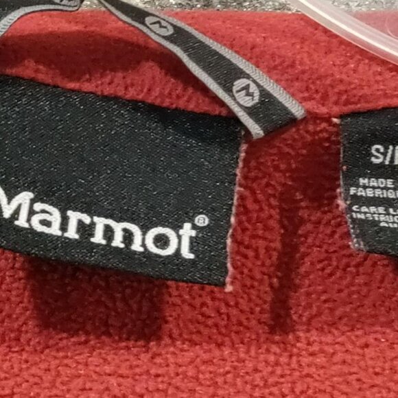 Marmot Brick Red Fleece Zip Up SMALL - Picture 3 of 3